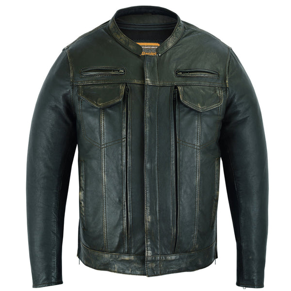 DS790 Men's Modern Utility Style Jacket in Lightweight Distressed