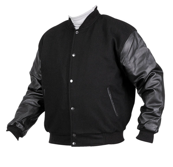 Leather sleeve 2025 baseball jacket